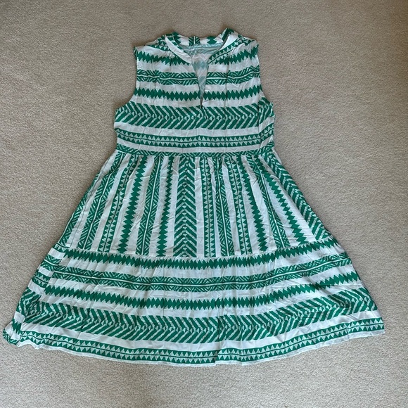 NWT Green Tiered, Sleeveless Dress - Picture 3 of 4